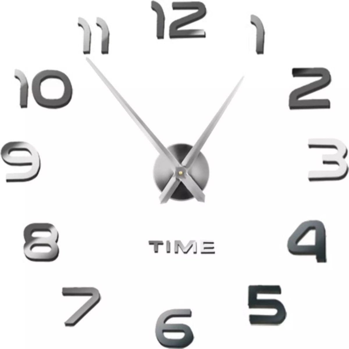 Horloge murale Ruhhy diy - taille réglable 60-130 cm - effet miroir moderne