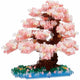 Bandai - nanoblock - fleur de cerisier de luxe - figurine en brique - ensemble de construction de cerisier en pierre 990 - kit de construction de figurines en pixels - mini arbre de construction en brique - nbc048