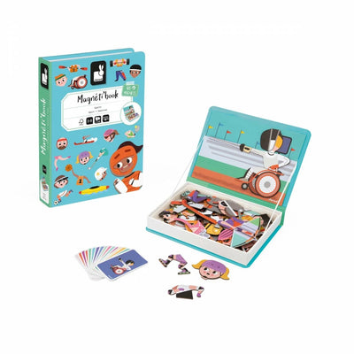 Janod - magnetibook - sports - coffret de jeu livre magnétique