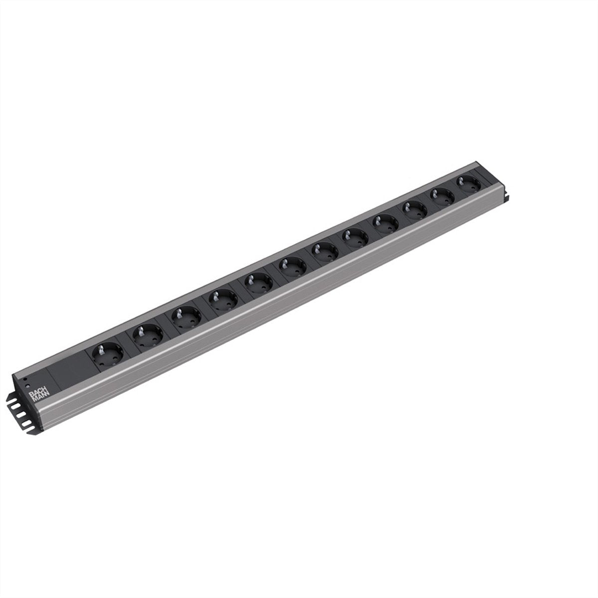 Bachmann 300.002 12ac prise(s) 2m noir, gris rallonge électrique