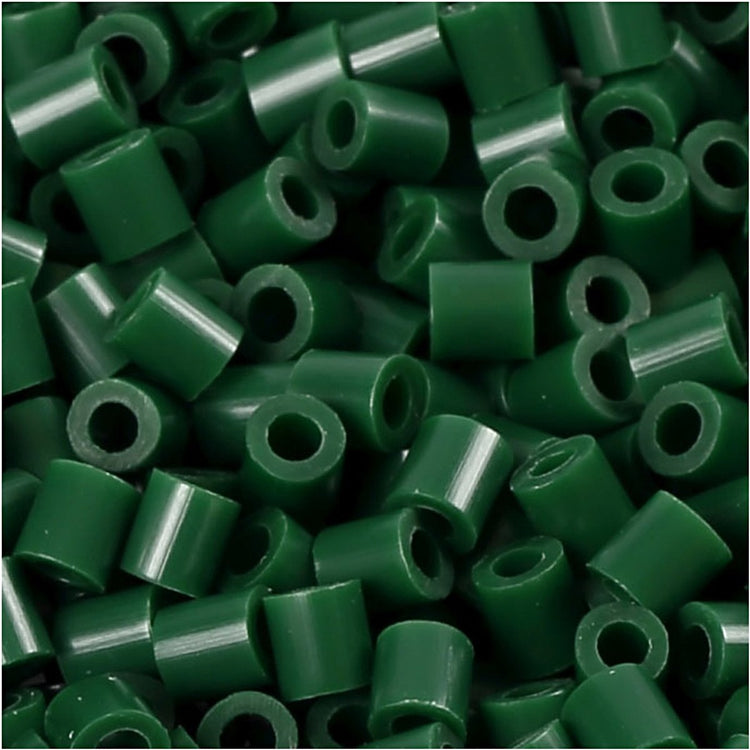 Perles photo Nabbi, taille 5x5 mm, diamètre du trou 2,5 mm, moyen, vert foncé (9), 1100 pièces 1 boîte