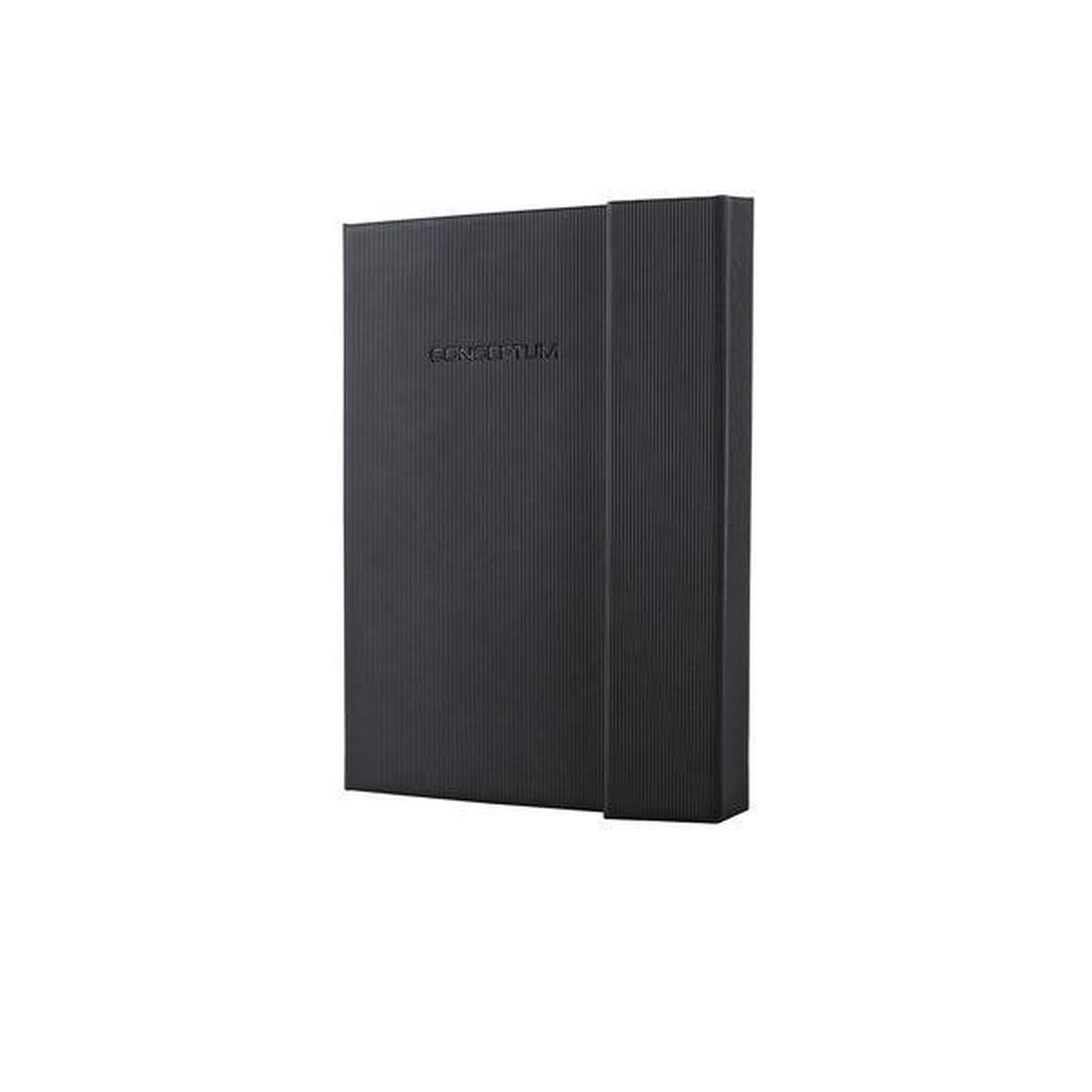 Carnet Sigel - conceptum pure - a5 - noir - couverture rigide - 194 pages - 80 grammes - diamant - avec fermeture magnétique - si-co161