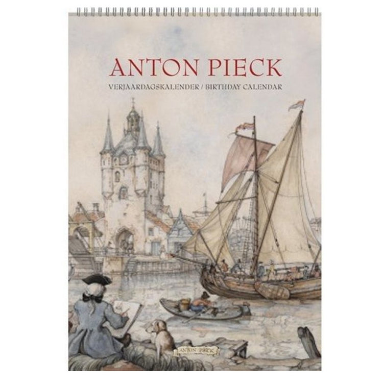 Calendrier d'anniversaire Anton Pieck - vue du port - A4