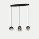 Lampe à suspension Eglo aguilares - e27 - 84 cm - verre - noir