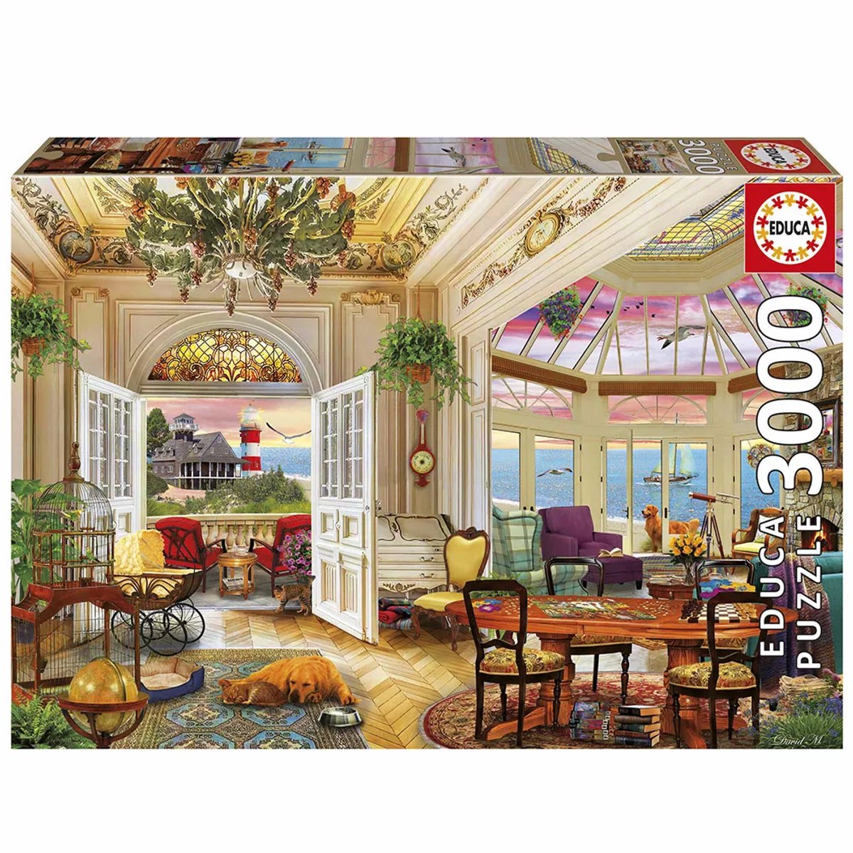 Puzzle Educa La vie sur la côte 3000 pièces puzzle multicolore.