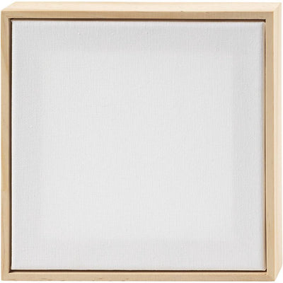 Creativ company Toile tendue avec cadre, dim. 15,8x15,8 cm, 280 g, blanc, 1 pièce
