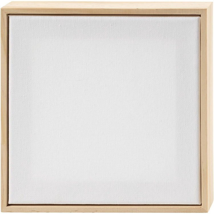 Creativ company Toile tendue avec cadre, dim. 15,8x15,8 cm, 280 g, blanc, 1 pièce