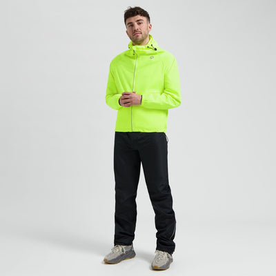 Rogelli Commuter Core Combinaison de Pluie Femme et Homme - imperméable - imperméable et pantalon de pluie - jaune noir - taille 3xl