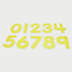 Chiffres en silicone Tickit® - jaune