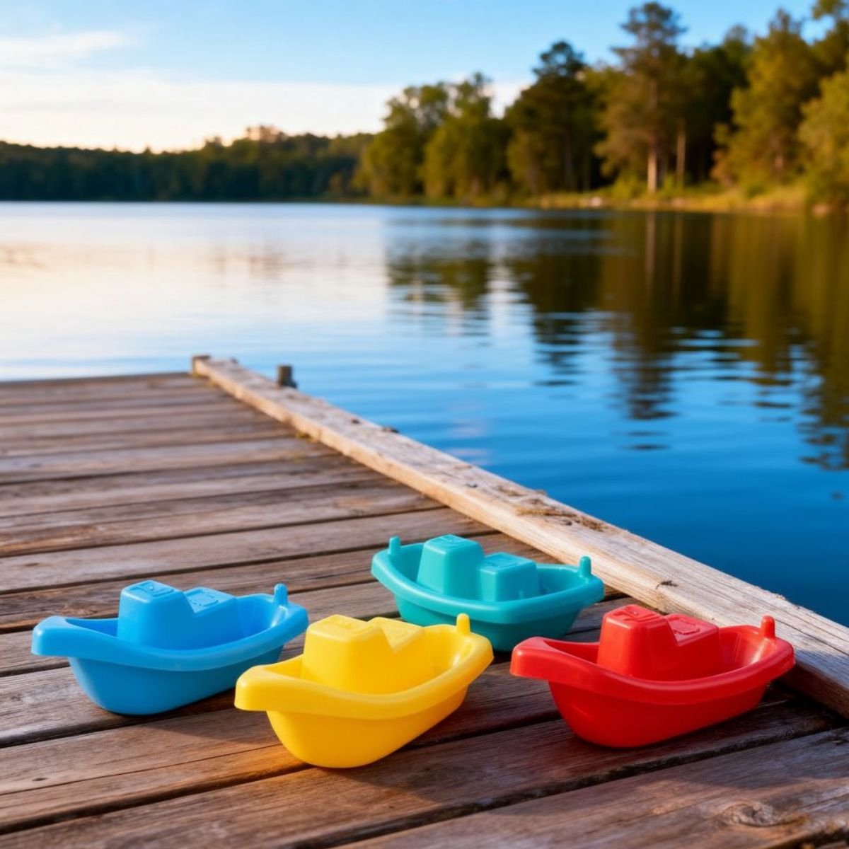 Let's Play Eddy Toys bateaux de bain 5 pièces – jouets de bain enfants – bateaux flottants – jouets aquatiques bain et piscine