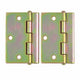 Charnières de porte Kinzo – 2 pièces – charnières métalliques 82 x 82 mm – avec 12 vis – pour portes et armoires