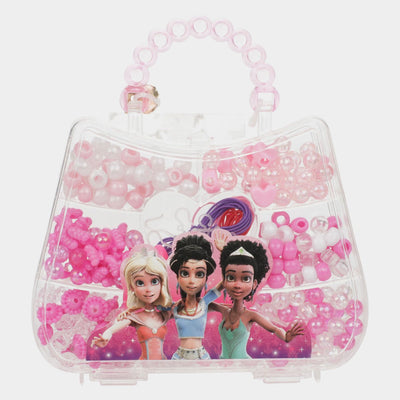 Les amis princesses créent vos propres bijoux de perles dans le sac à main