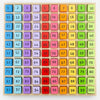 Bigjigs Blocs numériques en bois dans une planche de compartiment, 100dlg.