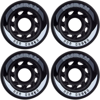 Roues Nijdam pour patins à roulettes - 58 x 39 mm - noires