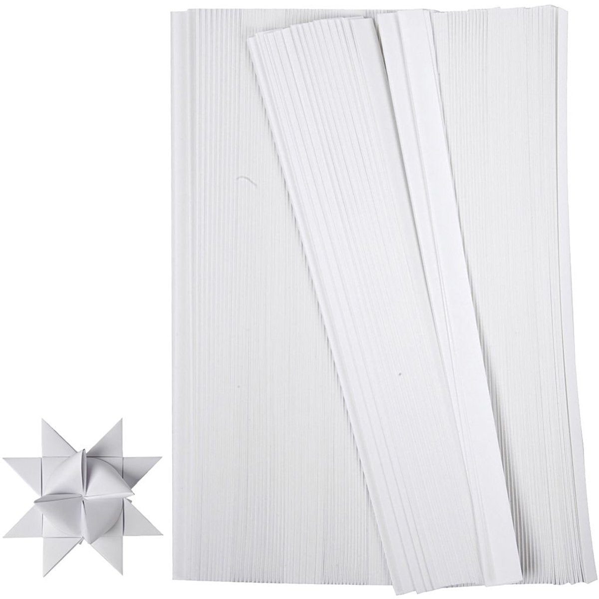 Bandes de tressage Creativ company, l: 45 cm, l: 15 mm, d 6,5 cm, blanc, 500 bandes 1 boîte