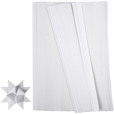 Bandes de tressage Creativ company, l: 45 cm, l: 15 mm, d 6,5 cm, blanc, 500 bandes 1 boîte