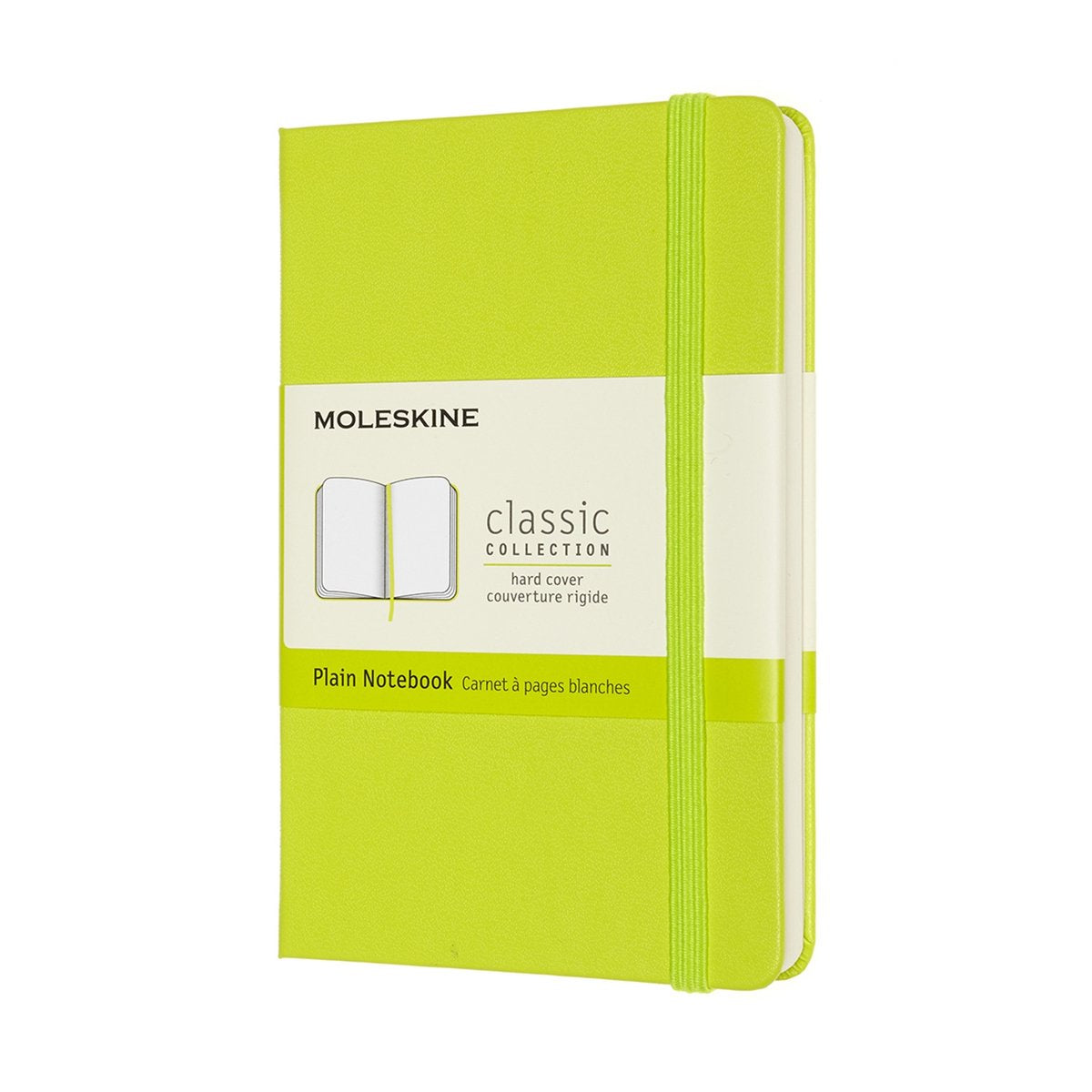 Carnet classique Moleskine - poche - couverture rigide - vierge - vert citron