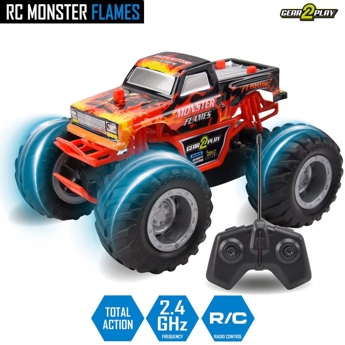 Gear2Play RC Stereable Auto Monster Flames