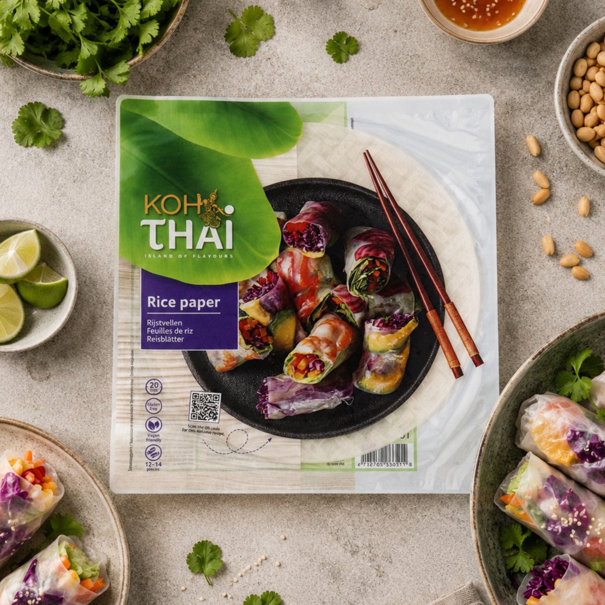 Feuilles de riz Koh Thai 10 x 100 grammes