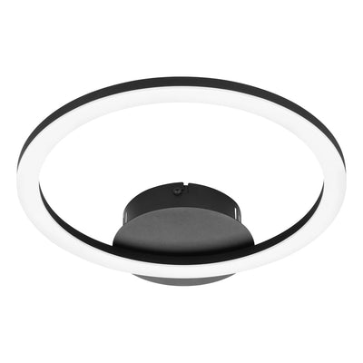 Plafonnier intelligent Eglo connect.z parrapos-z - 34 cm - noir et blanc - lumière blanche orientable - dimmable - zigbee