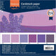Papier cartonné créatif Florence Vaessen, papier cartonné robuste 216 g - violet, 24 pièces. 30,5 x 30,5 cm