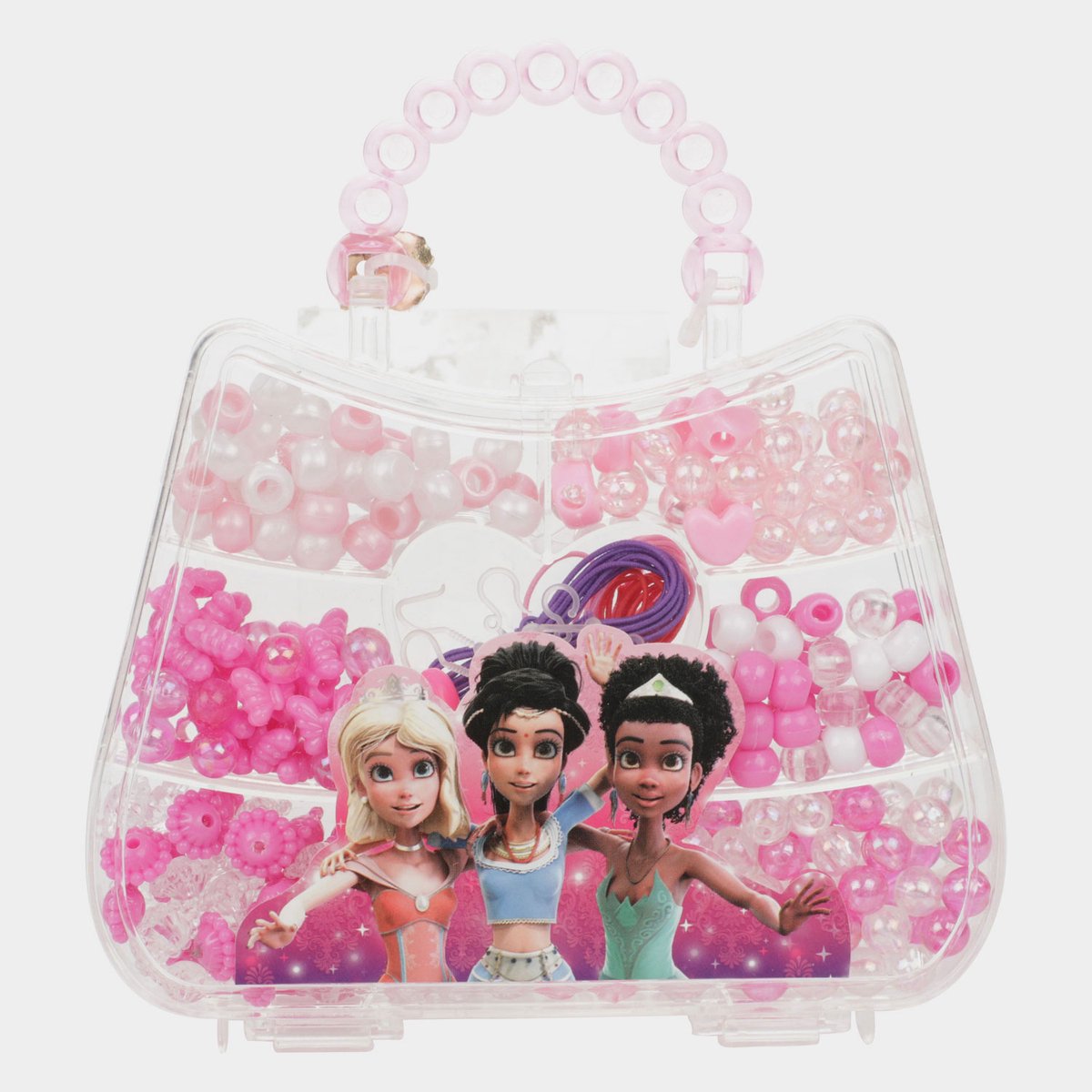 Les amis princesses créent vos propres bijoux de perles dans le sac à main
