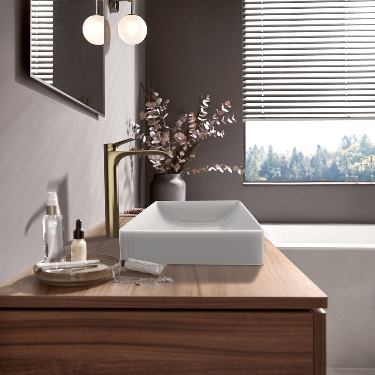 Hansgrohe vivenis - robinet de lavabo avec bonde, ecosmart, coolstart, bronze brossé 75044140