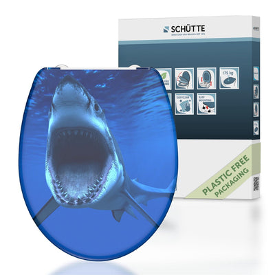 Schütte Schütte Toilet Selt avec requin à libération rapide en fermor