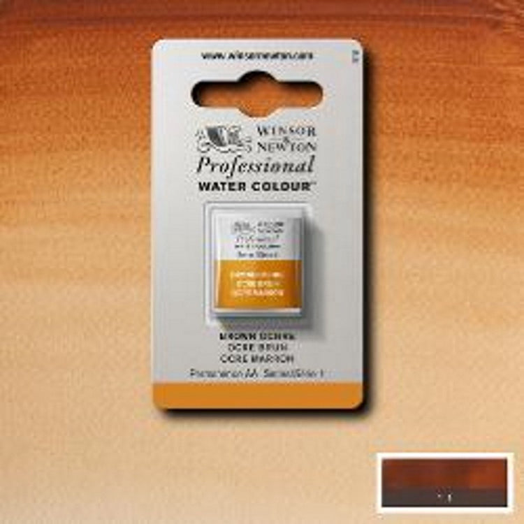 Winsor Newton peinture aquarelle professionnelle demi sieste marron ocre
