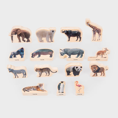 Blocs animaux sauvages en bois Tickit®