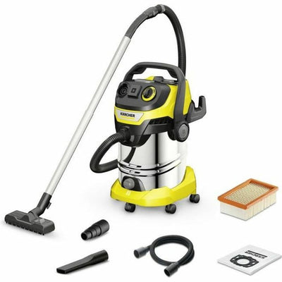 Kärcher wd 6 p s v-30 6 22 t (ysy) aspirateur eau et poussière - 1300 w - 30 litres - prise intégrée - tuyaux d'aspiration en inox - récipient en inox - vis de vidange - filtre plat