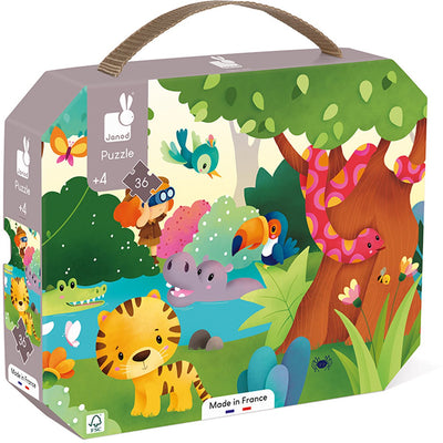 Janod - puzzle en carton - animaux sauvages - 36 pièces