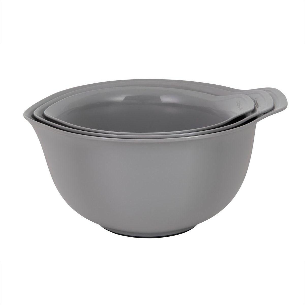 Bols mélangeurs Kitchenaid, lot de 3 pièces, avec bec verseur, 2,4 l, 3,3 l, 4,3 l, plastique, emboîtables, gris -