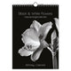 Calendrier d'anniversaire Comello fleurs noires et blanches - a4