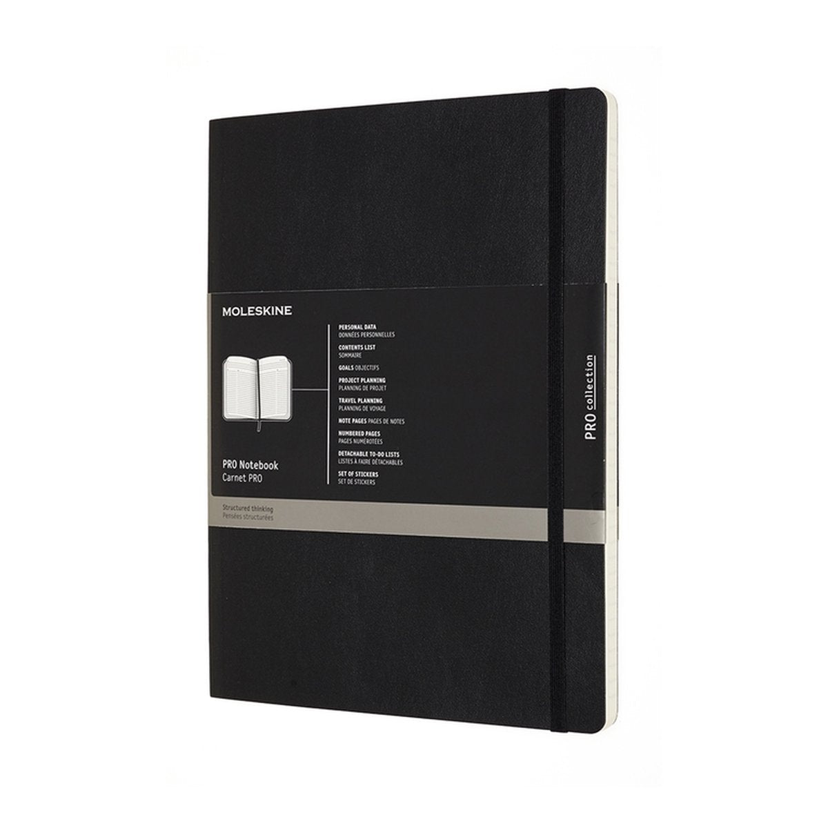 Carnet professionnel Moleskine - extra large - couverture souple - noir