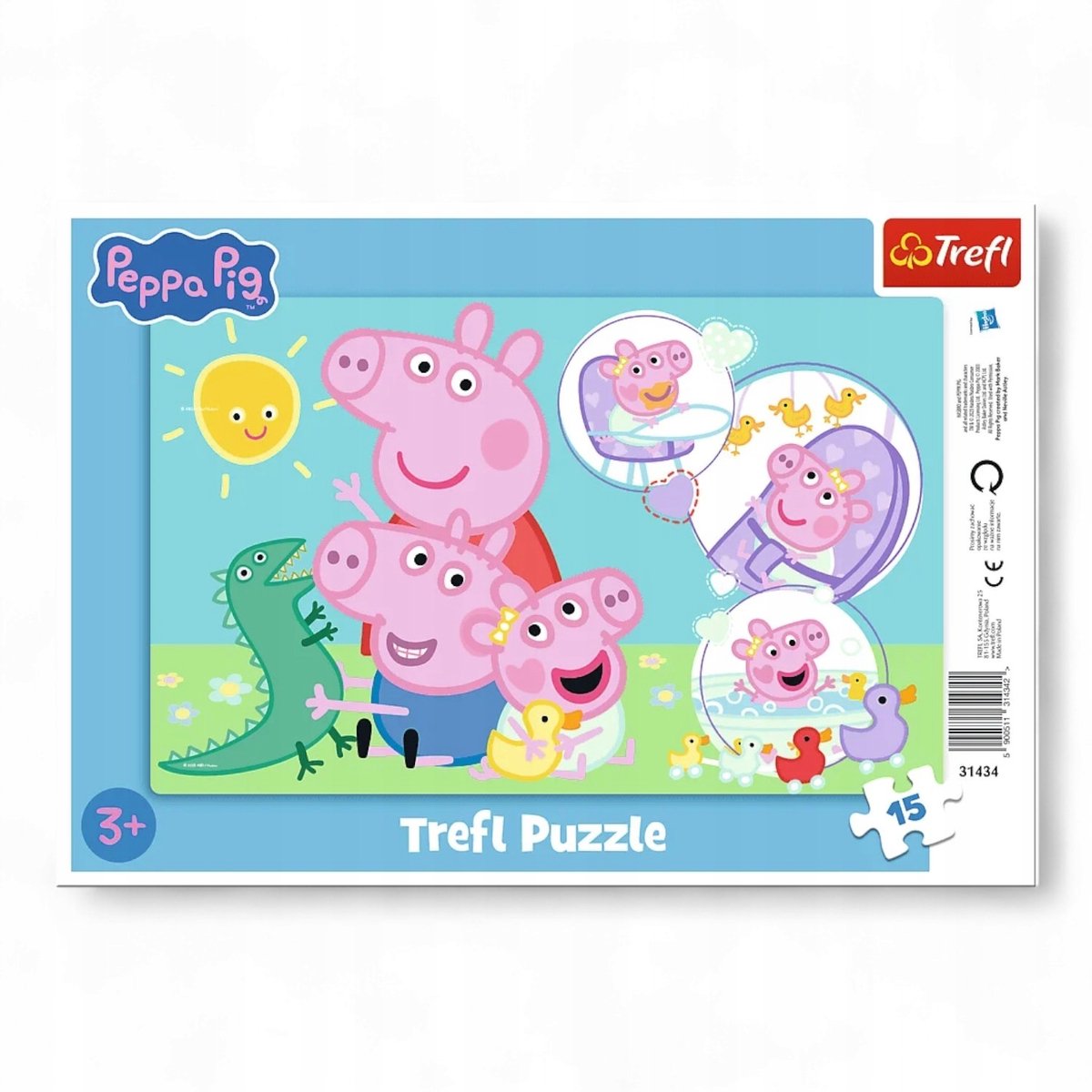 Puzzle Trefl Peppa Pig avec cadre, 15 pièces - Peppa amusant