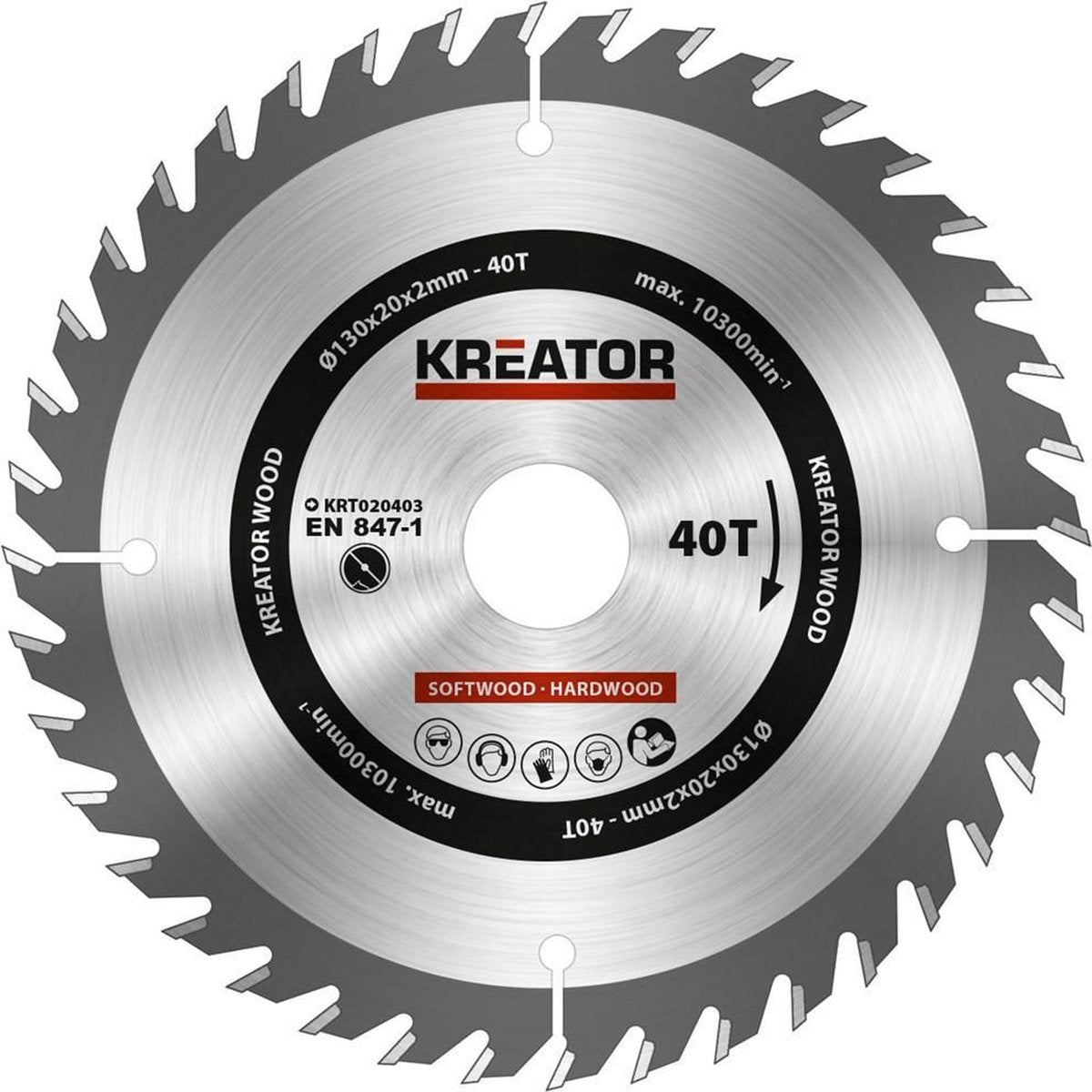 Kreator - krt020403 - lame de scie circulaire - 130mm40t