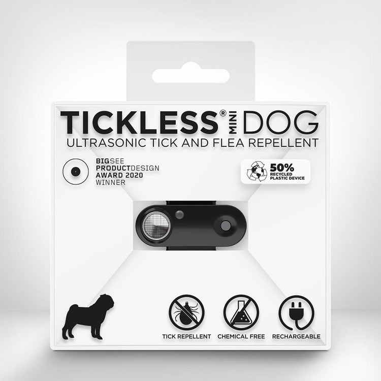 Mini chien Tickless - noir - anti tique - rechargeable