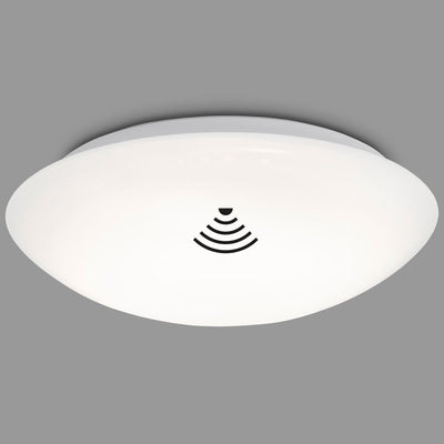 Briloner elipso - Plafonnier LED - avec détecteur de mouvement - éclairage de salle de bain - plafonnier avec capteur - capteur crépusculaire - minuterie - ø38 cm