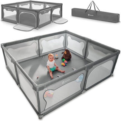 Lionelo willow xl - parc pour bébé - 187 cm x 207 cm x 68 cm - de 0 à 48 mois grande surface - très grand