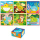 Lisciani Cubes et puzzle en bois Montessori pour bébé 2 en 1