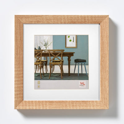 Walther fiorito - cadre en bois mdf - format photo 40x40 cm - chêne clair