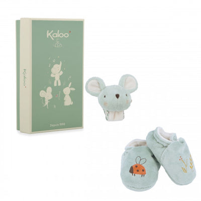 Kaloo - coffret cadeau bébé souris - bleu