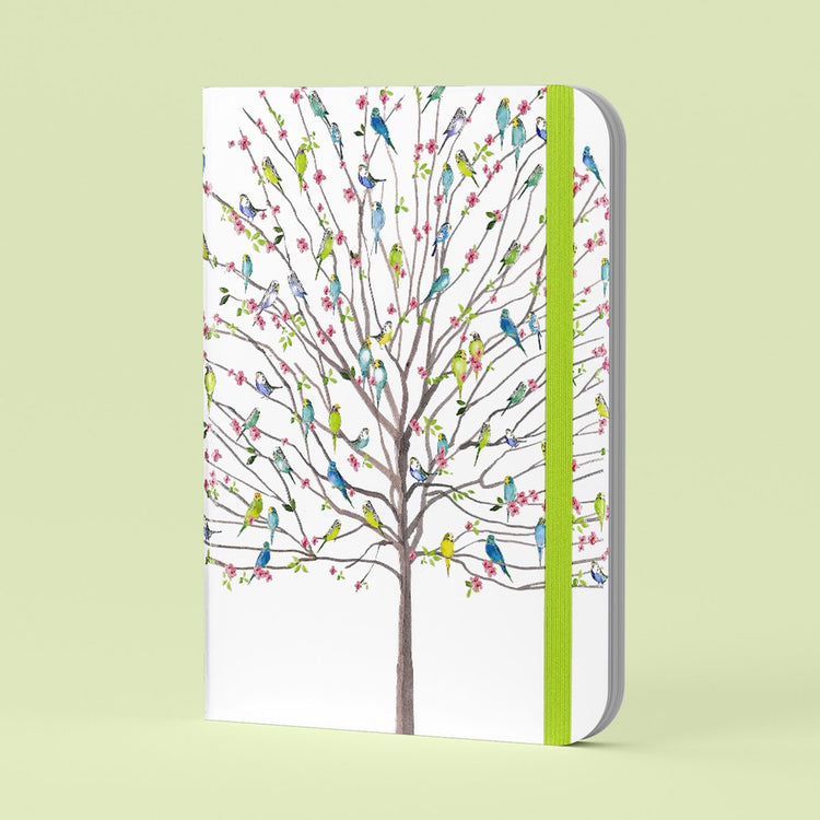 Peter Pauper carnet de taille moyenne arbre de perruches