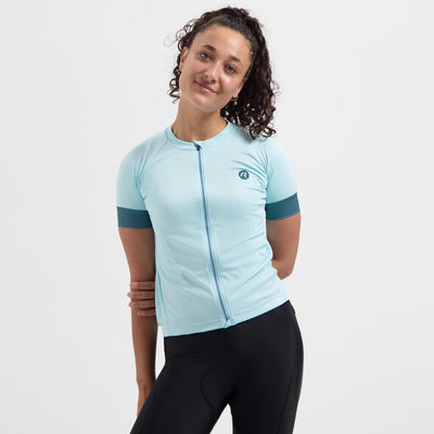 Rogelli modesta maillot de cyclisme femme - manches courtes - bleu clair - xxl