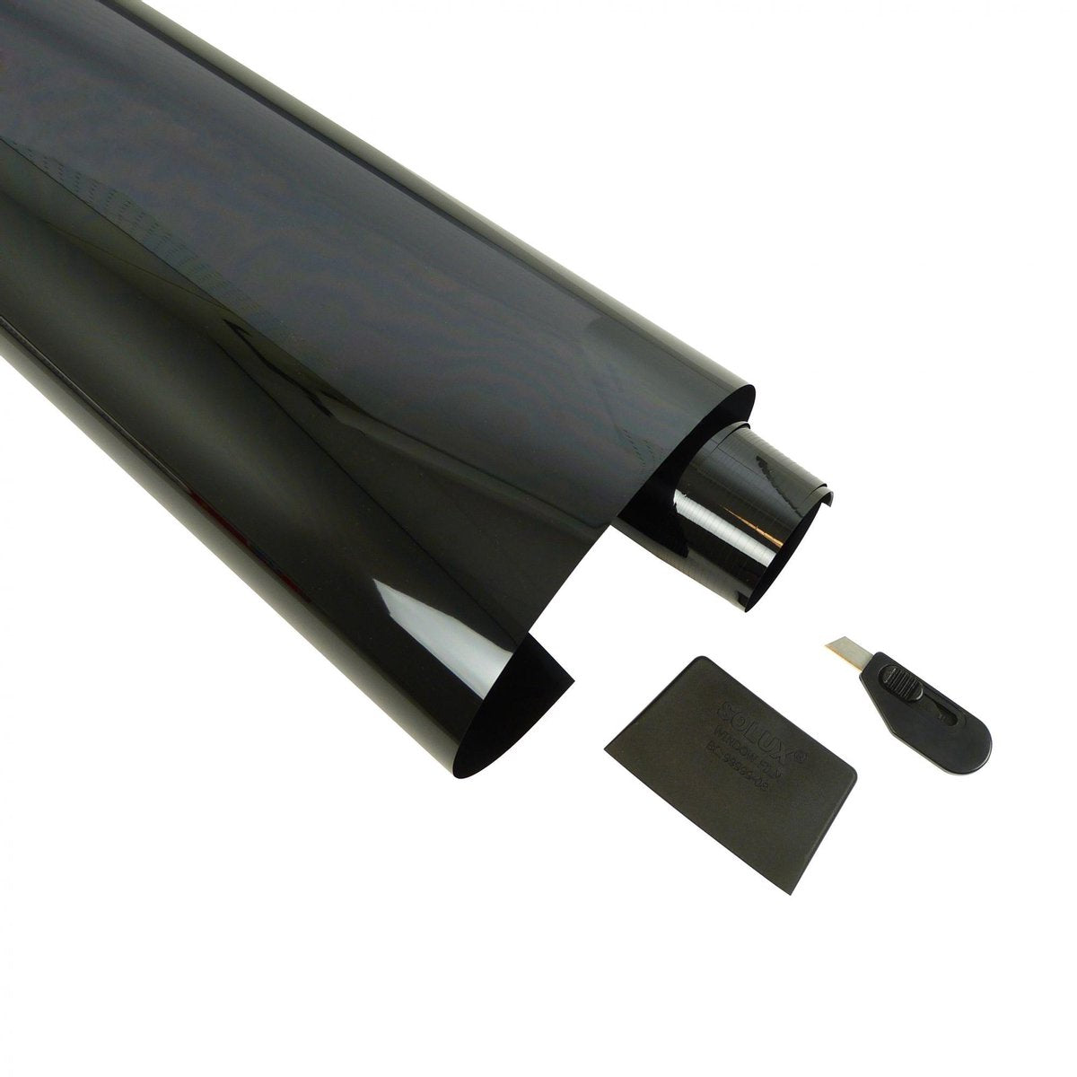 Carpoint Film de fenêtre gris clair 300 x 76 cm - Transmission de la lumière à 60 % - Film de confidentialité - Résistant aux UV et à la chaleur - Spatule et couteau inclus - Pour voiture, bureau et salle de bain