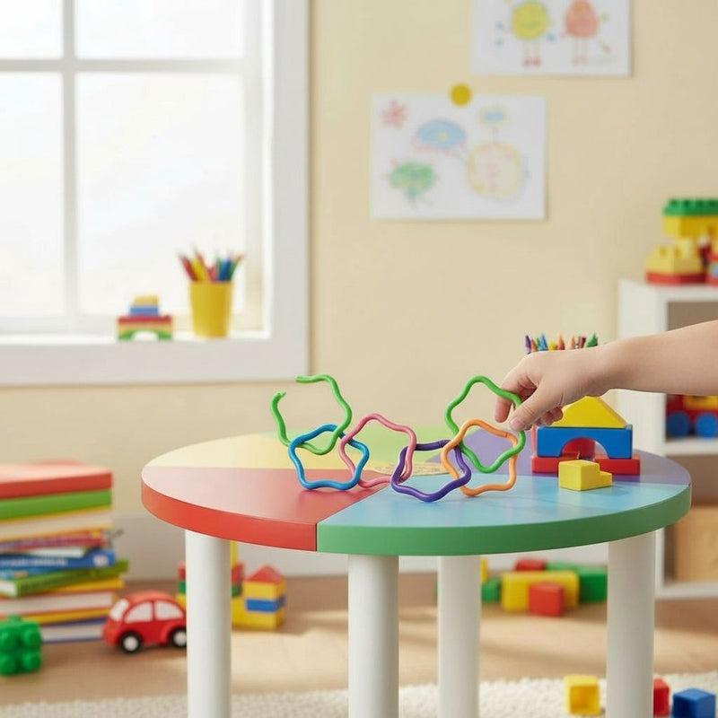 Eddy toys puzzle chaîne 6 pièces - coffret casse-tête en métal - lot de 6 puzzles en métal - multicolore - boîte de présentation