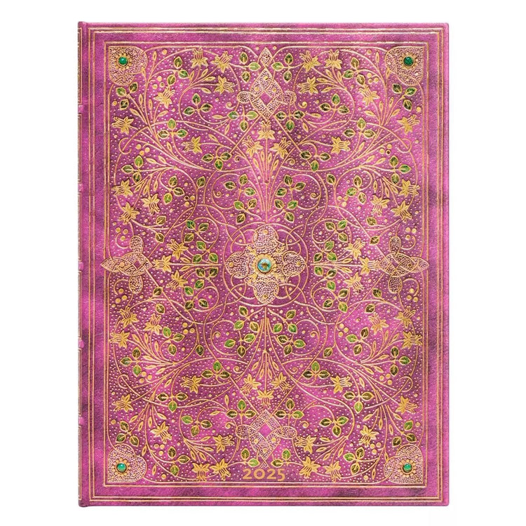 Paperblanks Sangorski Sutcliffe - Jubilé de Diamant (Sangorski Sutcliffe) Agenda journalier vertical ultra rigide de 12 mois 2025 (fermeture par bande élastique)
