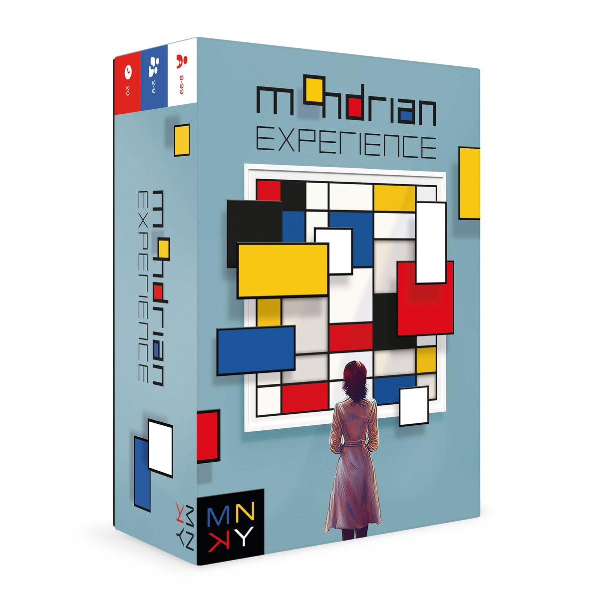 Jeu de divertissement Mnky Mondrian expérimente l'art du jeu de société.