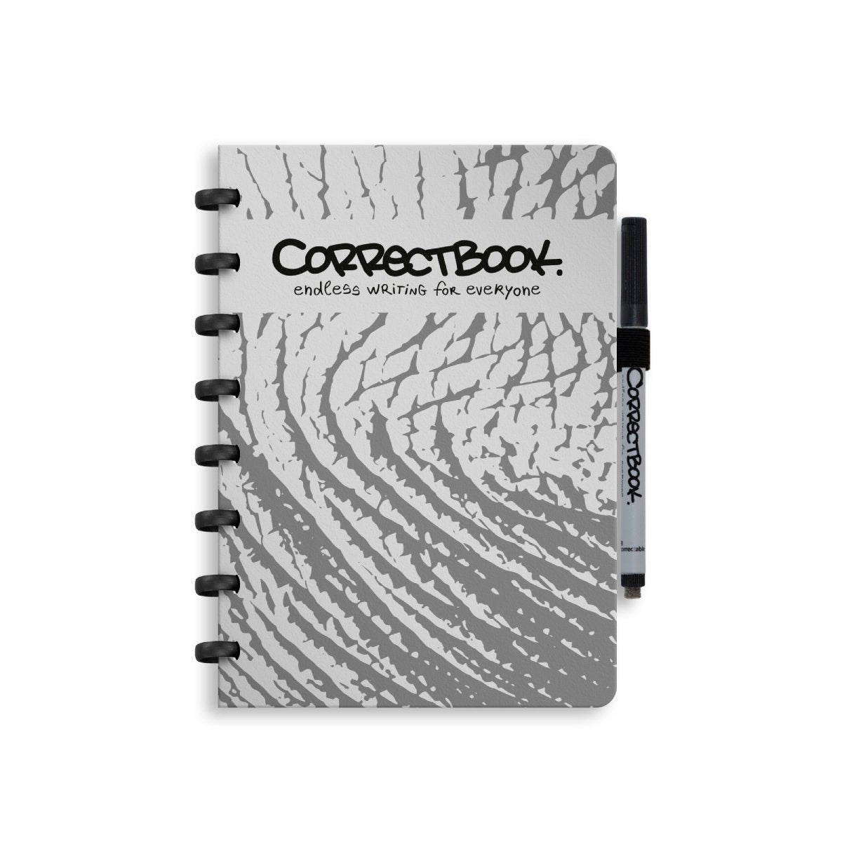 Carnet effaçable Correctbook a5 – éléphant intelligent – ligné – carnet réutilisable – avec lingette pour stylo – peut être complété par des pages supplémentaires